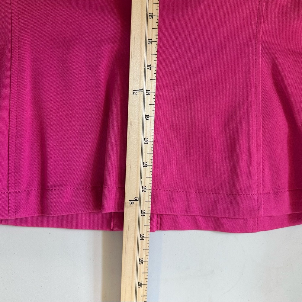 JONES NEW YORK SIGNATURE STRETCH Vibrant Pink Jacket Sz M Stand Collar - Picture 13 of 14
